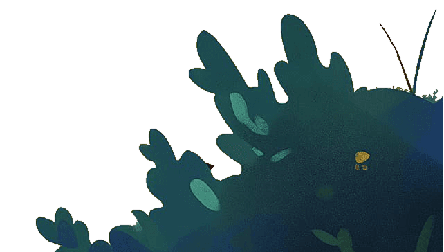 Decorative bush foreground